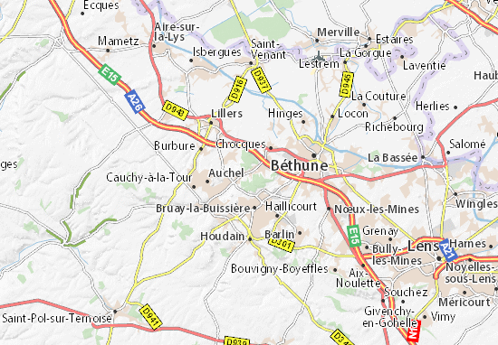 Karte Stadtplan Lapugnoy