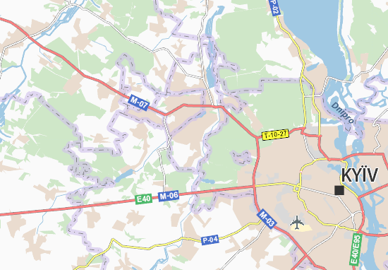 Karte Stadtplan Irpin&#x27;