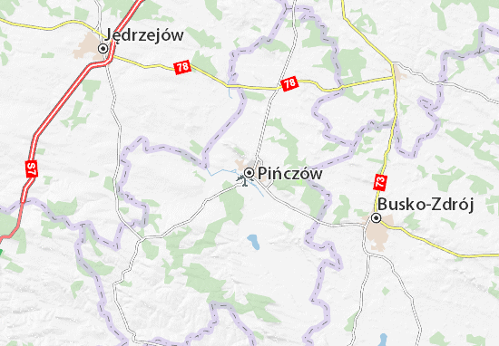 Kaart Plattegrond Pińczów