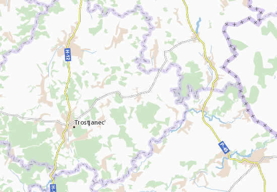 Kaart Plattegrond Pechyny