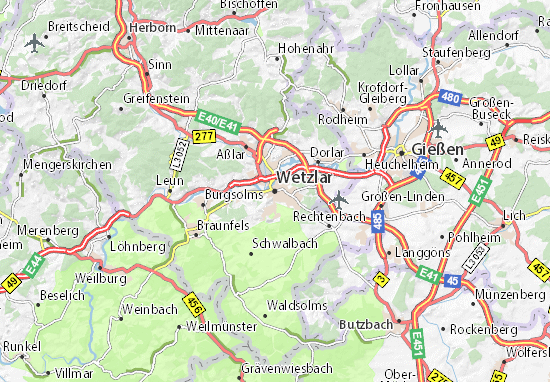 Karte Stadtplan Wetzlar
