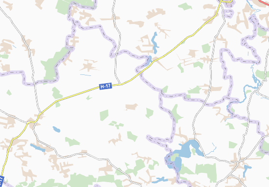 Karte Stadtplan Hubyn Pershyi