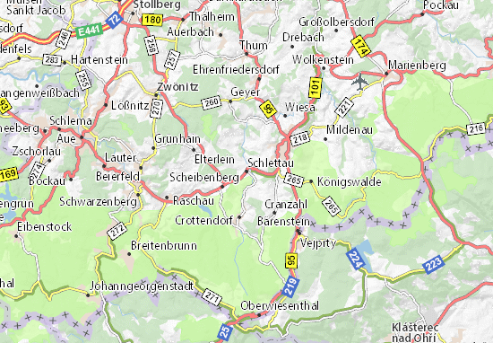 Karte Stadtplan Schlettau