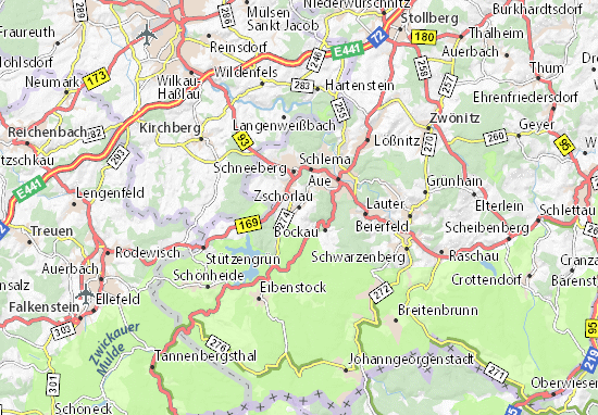 Karte Stadtplan Zschorlau