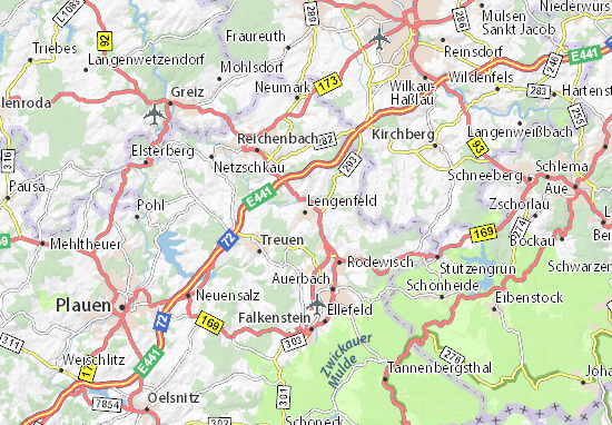 Mapa Lengenfeld
