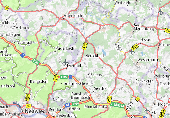 Karte Stadtplan Herschbach