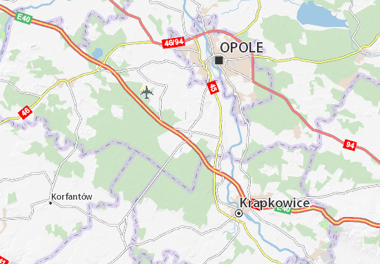 Kaart Plattegrond Prószków