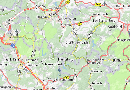 Kaart Plattegrond Großbreitenbach