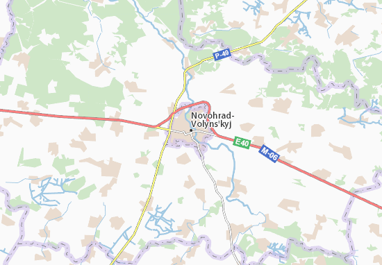 Novohrad-Volyns&#x27;kyj Map