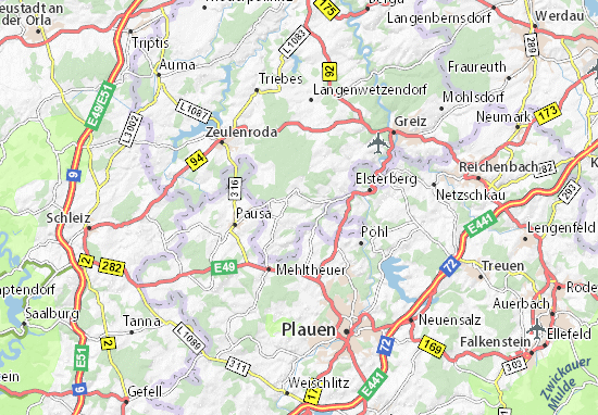Karte Stadtplan Büna