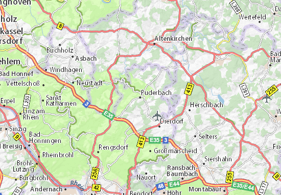 Karte Stadtplan Puderbach