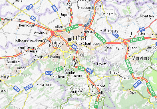 Karte Stadtplan Mehagne