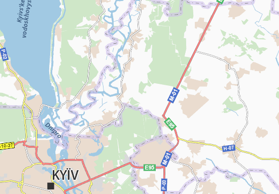 Karte Stadtplan Rozhivka
