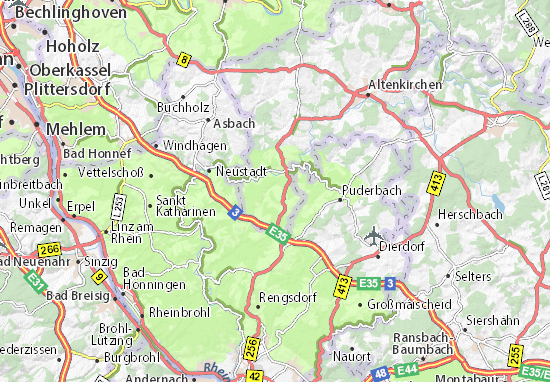 Karte Stadtplan Bürdenbach