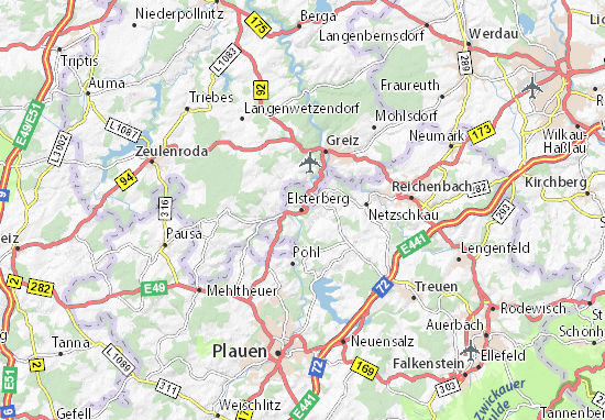Karte Stadtplan Elsterberg