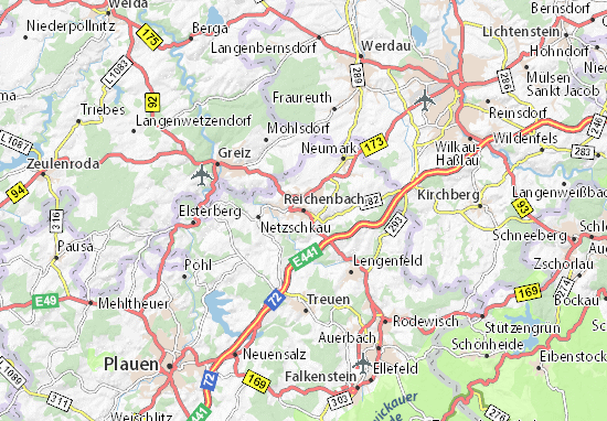 Karte Stadtplan Reichenbach