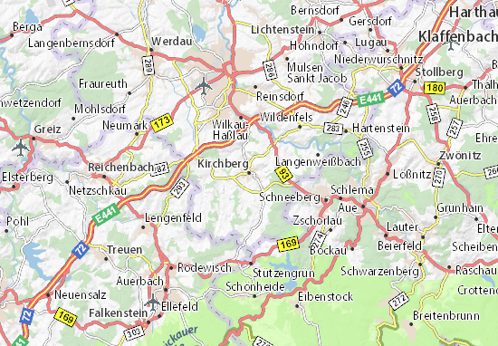 Karte Stadtplan Kirchberg