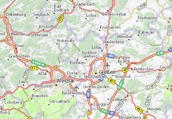 Carte-Plan Krofdorf-Gleiberg