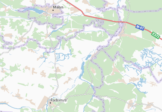Kaart Plattegrond Vyshevychi