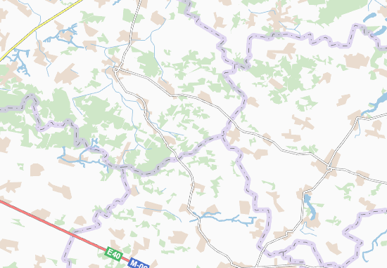Kaart Plattegrond Budo-Bobrytsya