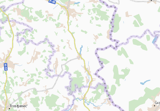 Karte Stadtplan Mezenivka