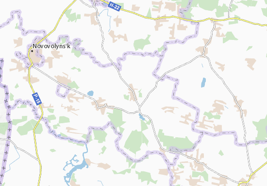 Kaart Plattegrond Radovychi