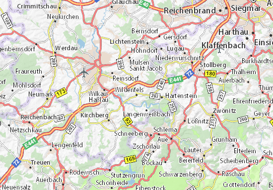 Karte Stadtplan Wildenfels