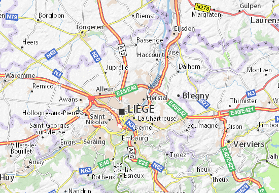 Karte Stadtplan La Prealle
