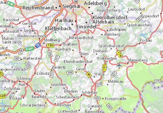 Karte Stadtplan Thum