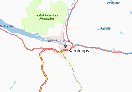 Mapa Plano Kamloops