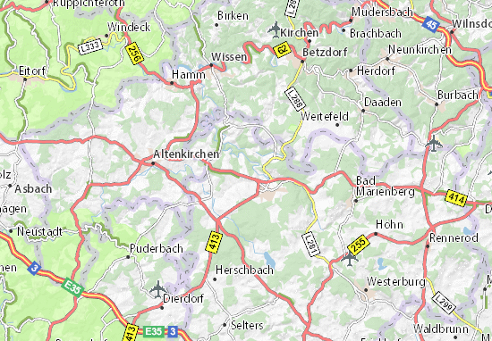 Kaart Plattegrond Müschenbach