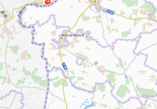 Karte Stadtplan Hrybovytsya
