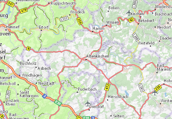 Kaart Plattegrond Altenkirchen