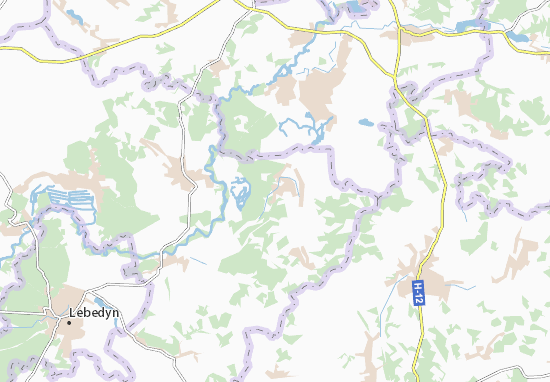 Karte Stadtplan Velykyi Vystorop