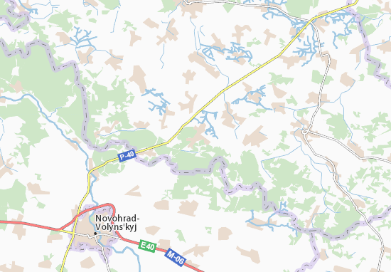 Karte Stadtplan Rykhal&#x27;s&#x27;ke