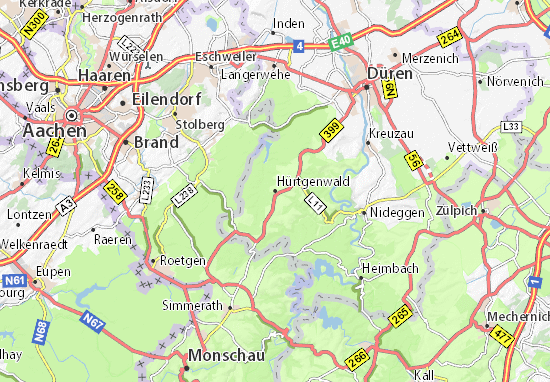 Karte Stadtplan Hürtgenwald