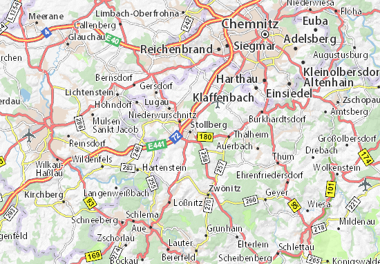 Karte Stadtplan Stollberg