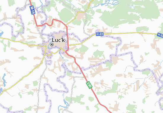 Karte Stadtplan Lyshche