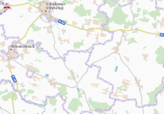 Kaart Plattegrond Lukovychi
