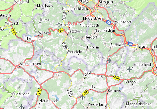 Karte Stadtplan Weitefeld