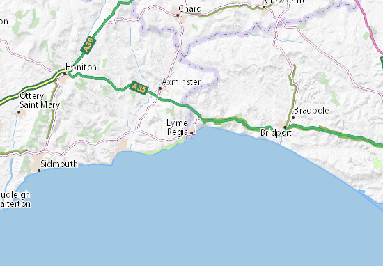 Karte Stadtplan Lyme Regis