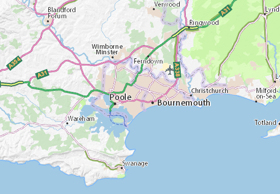 Karte Stadtplan Poole