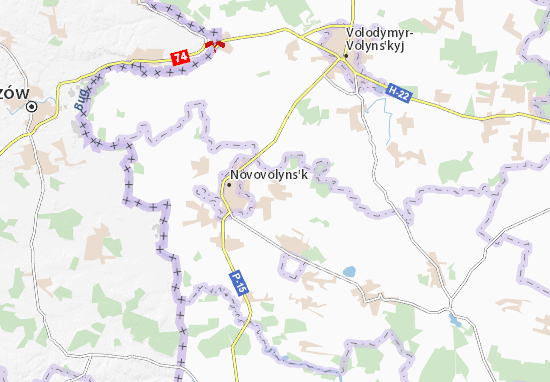 Karte Stadtplan Hryady