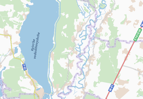 Kaart Plattegrond Vyshcha Dubechnya
