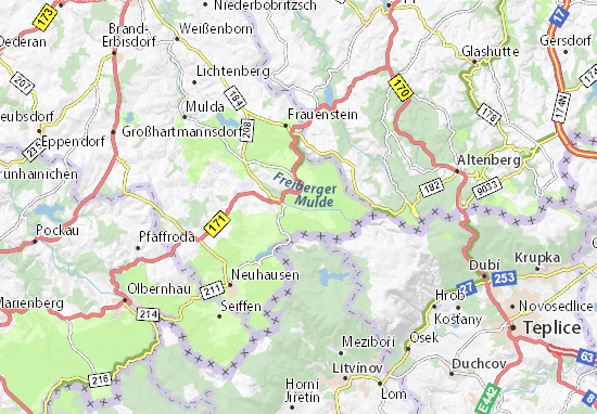 Rechenberg-Bienenmühle Map