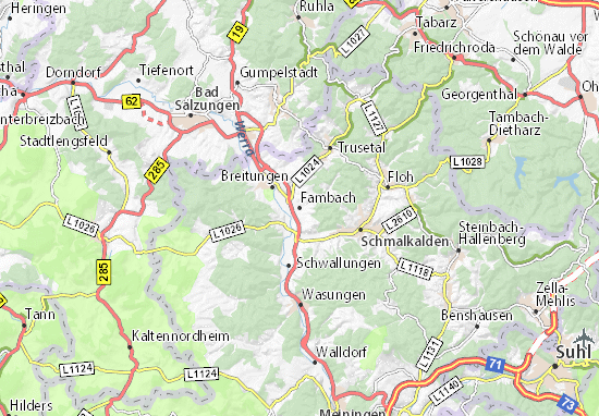 Karte Stadtplan Fambach