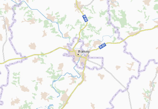 Karte Stadtplan Romny