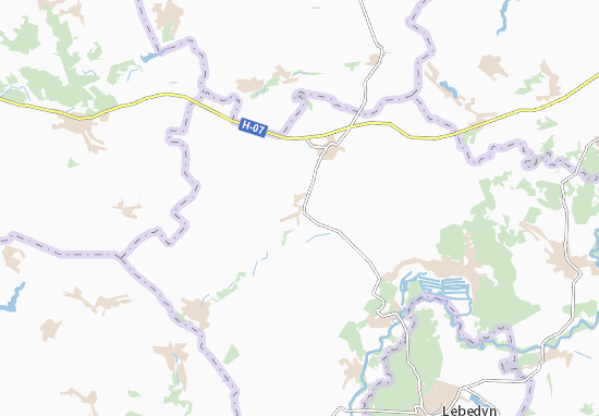 Kaart Plattegrond Pidopryhory