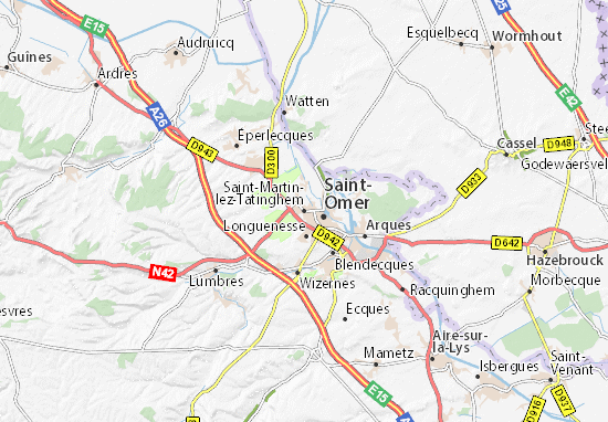 Karte Stadtplan Saint-Martin-lez-Tatinghem