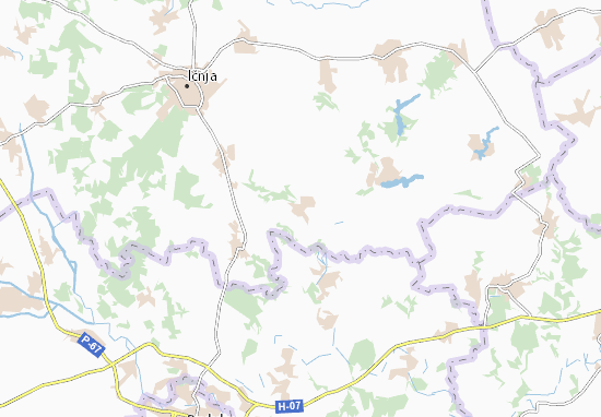 Horodnya Map